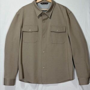 Zara Tan Overshirt Jacket XL Snap Button Shacket